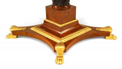Russian Neoclassic Clawed Mahogany Center Table