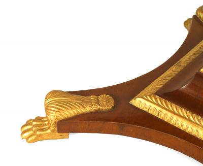 Russian Neoclassic Clawed Mahogany Center Table