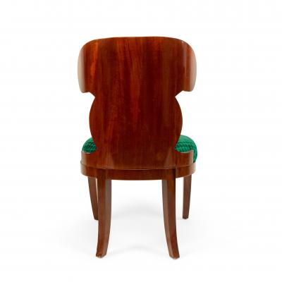 Russian Neoclassic Green Velvet Side Chair