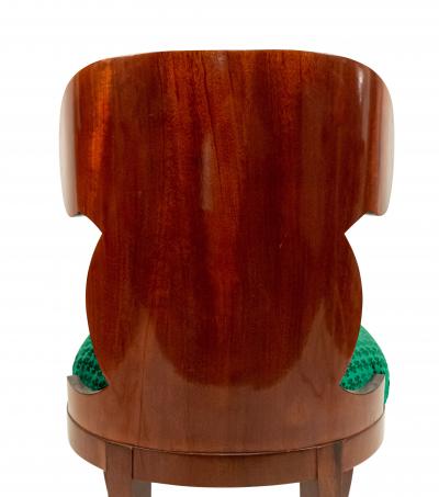 Russian Neoclassic Green Velvet Side Chair