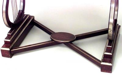 Russian Neoclassic Mahogany Lyre Writing Table