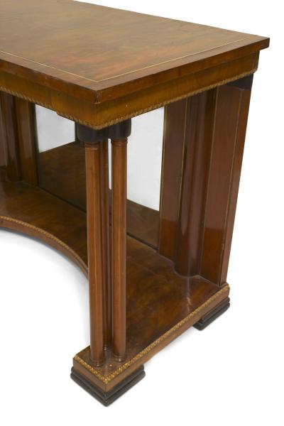 Russian Neoclassic Mahogany and Mirrored Console Table