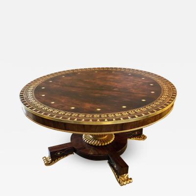 Russian Neoclassical 19th Century Rosewood Breakfast Center Dining Table