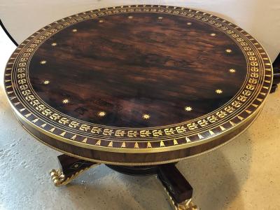 Russian Neoclassical 19th Century Rosewood Breakfast Center Dining Table