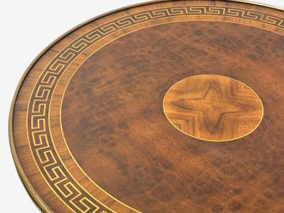 Russian Neoclassical Burlwood Brass Gueridons France 1950s