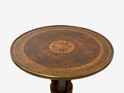 Russian Neoclassical Burlwood Brass Gueridons France 1950s