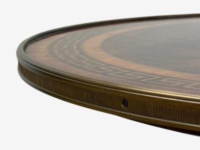 Russian Neoclassical Burlwood Brass Gueridons France 1950s