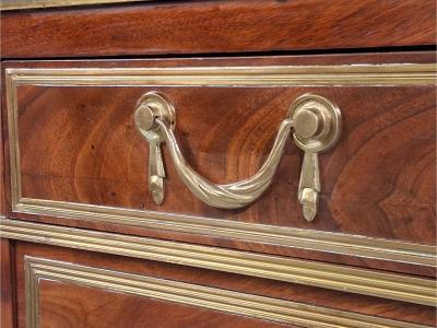 Russian Neoclassical Commode Crotch Mahogany Bronze Baltic States 1860s