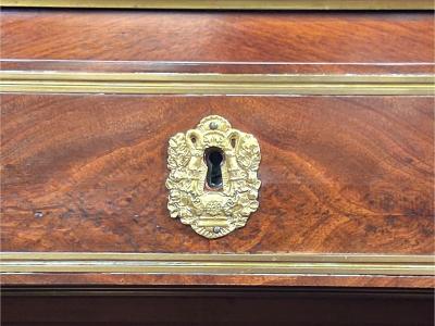 Russian Neoclassical Commode Crotch Mahogany Bronze Baltic States 1860s