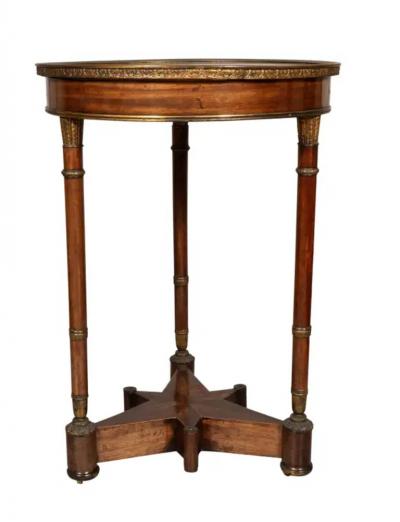 Russian Neoclassical Mahogany And Bronze Mounted Table