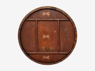 Russian Neoclassical Rosewood Brass Inlay Monumental Center Table 19th c 