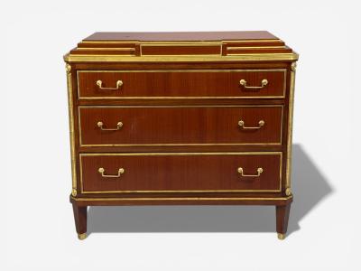 Russian Neoclassical Style Commodes Mahogany Brass Europe 1980s