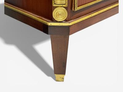 Russian Neoclassical Style Commodes Mahogany Brass Europe 1980s