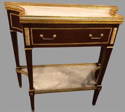 Russian Neoclassical Style Console Server or Commode with Marble Top