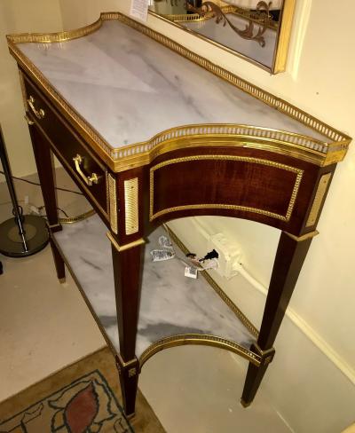 Russian Neoclassical Style Console Server or Commode with Marble Top