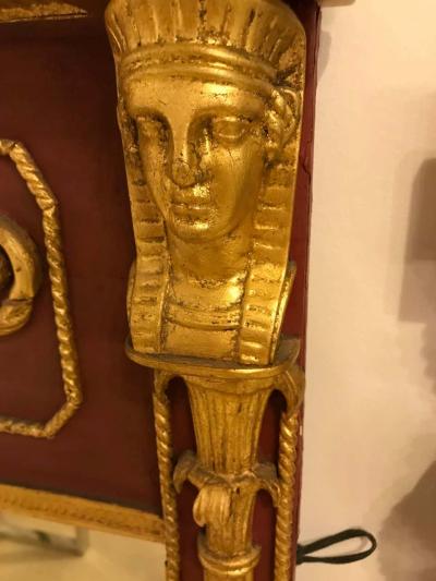 Russian Neoclassical Style Parcel Paint and Gilt Decorated Mirror