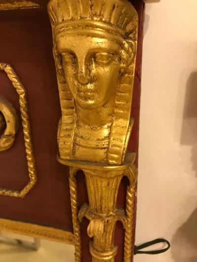 Russian Neoclassical Style Parcel Paint and Gilt Decorated Mirror