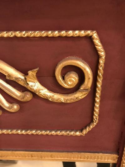 Russian Neoclassical Style Parcel Paint and Gilt Decorated Mirror