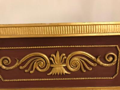 Russian Neoclassical Style Parcel Paint and Gilt Decorated Mirror