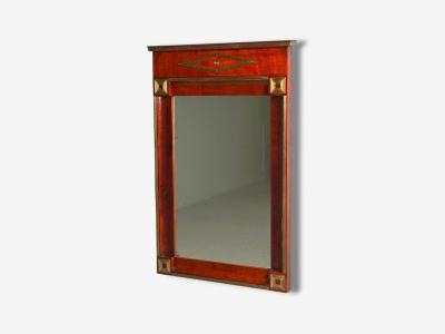 Russian Neoclassical Wall Mirror Mahogany Bronze Baltic States 1860s