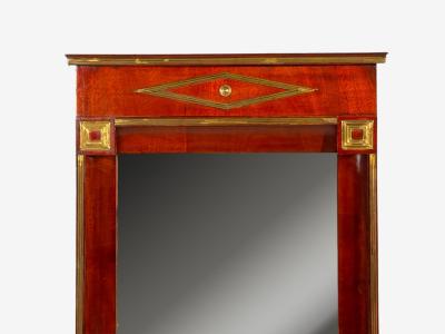 Russian Neoclassical Wall Mirror Mahogany Bronze Baltic States 1860s