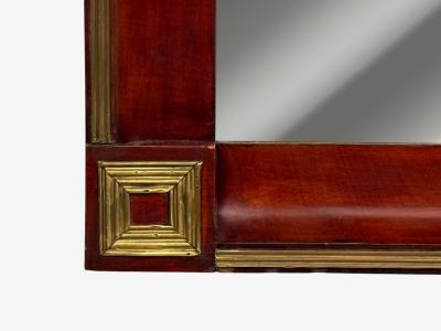 Russian Neoclassical Wall Mirror Mahogany Bronze Baltic States 1860s