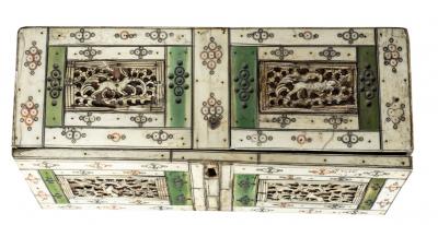 Russian Prisoner of War Carved Bone Miniature Desk