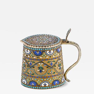 Russian Silver Cloisonne Enamel Tankard In The Neo Russian Style Russia