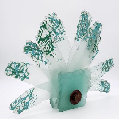 Rusted Bolt Series Glass Sculpture circa 1984
