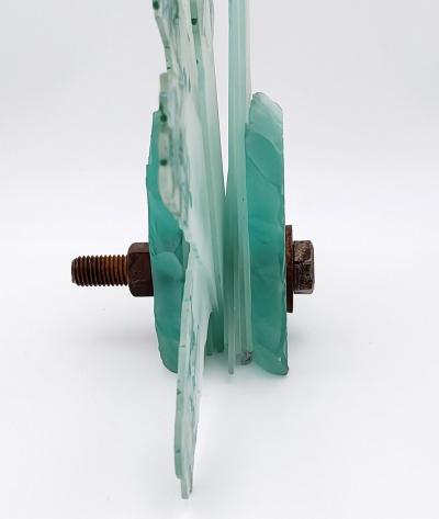 Rusted Bolt Series Glass Sculpture circa 1984
