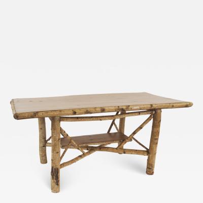 Rustic Adirondack 1st half 20th Cent Rectangular Birch Wood Dining Table