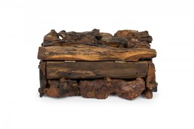 Rustic Adirondack Style Hinged Wooden Box