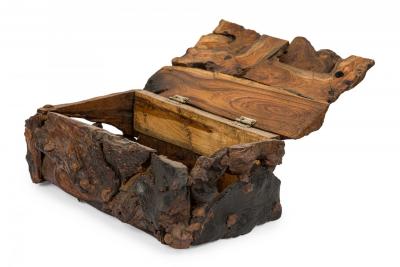Rustic Adirondack Style Hinged Wooden Box