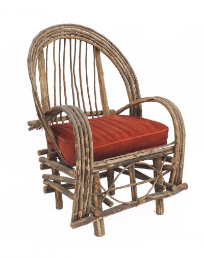 Rustic Adirondack Willow Arm Chair