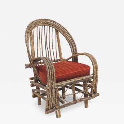 Rustic Adirondack Willow Arm Chair