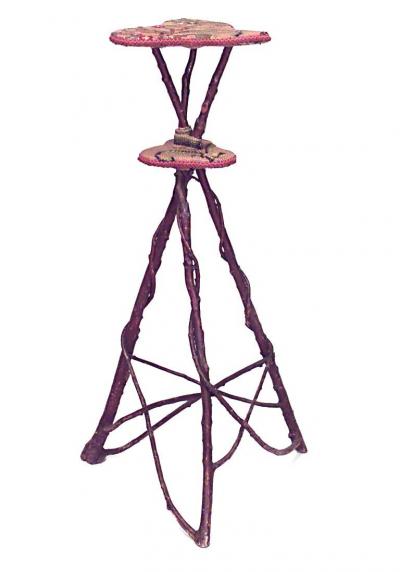 Rustic Adirondack Willow Pedestal