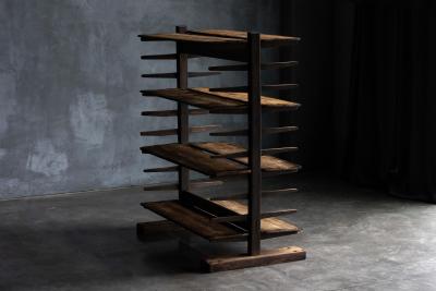 Rustic Alpine Ripening Rack France 1900s