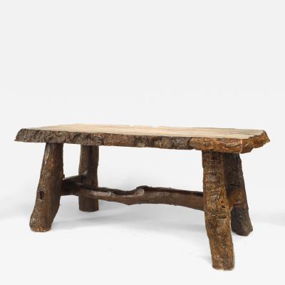 Rustic American Adirondack Walnut Dining Table