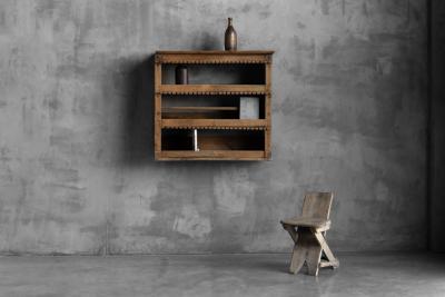 Rustic Art Populaire Wall Mounted Shelf France 19th Century