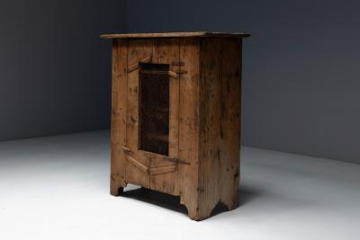 Rustic Art Populaire Wooden Cabinet France 19th Century