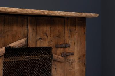 Rustic Art Populaire Wooden Cabinet France 19th Century