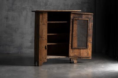 Rustic Art Populaire Wooden Cabinet France 19th Century