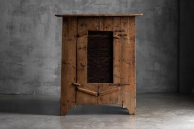 Rustic Art Populaire Wooden Cabinet France 19th Century