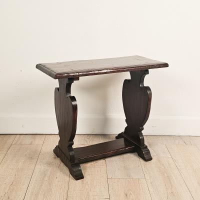Rustic Baroque Italian Walnut Side Table 18th century