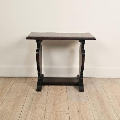 Rustic Baroque Italian Walnut Side Table 18th century