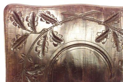 Rustic Black Forest Bear Walnut Table Desk