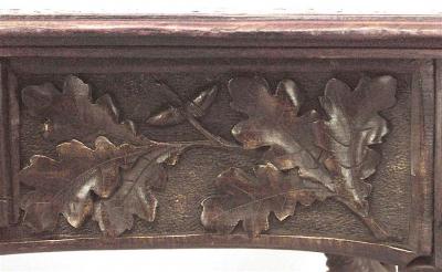 Rustic Black Forest Bear Walnut Table Desk