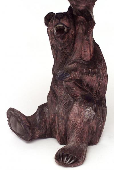 Rustic Black Forest Style 20th Cent Walnut Center Table