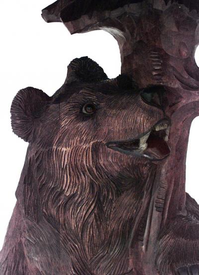 Rustic Black Forest Style 20th Cent Walnut Center Table