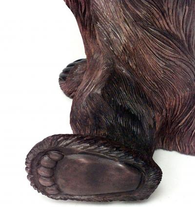 Rustic Black Forest Style 20th Cent Walnut Center Table